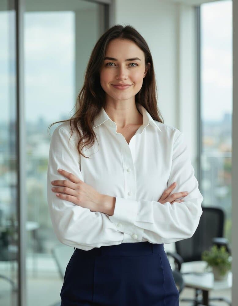 AI-generated professional headshot of woman